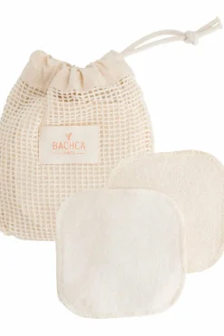 Online Bachca 7 carrés démaquillants réutilisables + filet de lavage