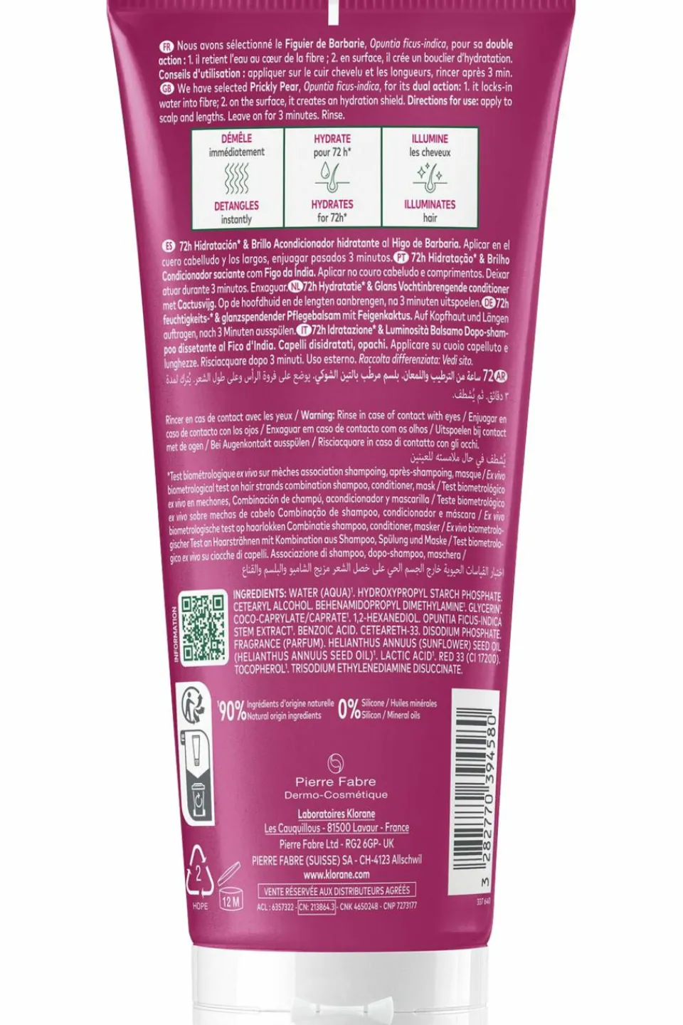 Clearance Klorane Après-shampoing désaltérant 72h au Figuier de barbarie