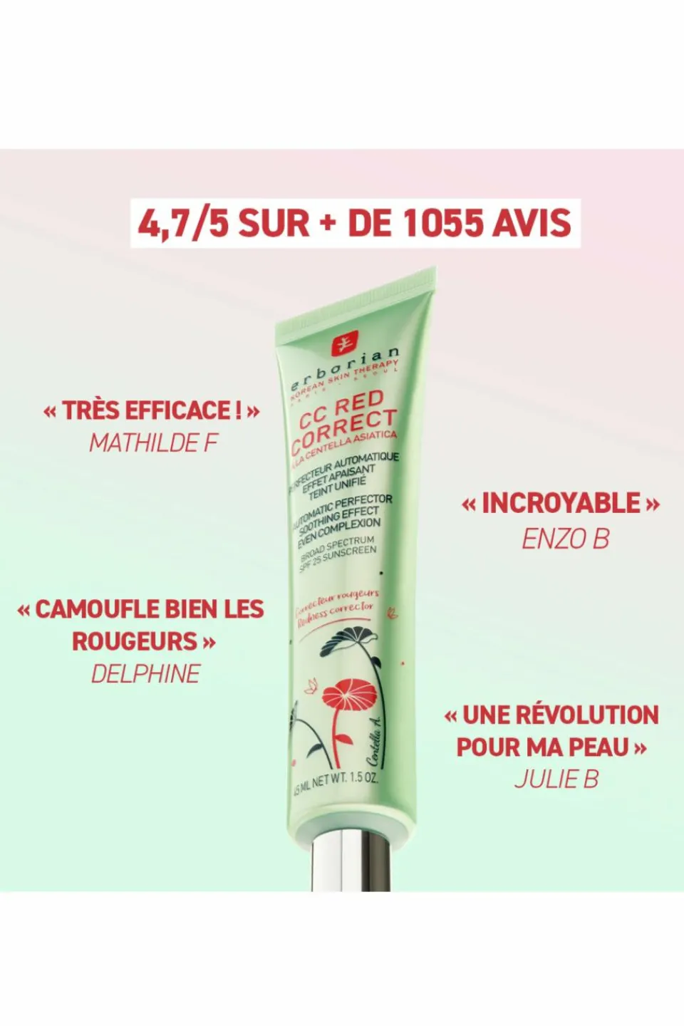 Online Erborian CC Red Correct SPF25