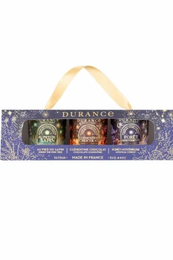 Best Durance Coffret 3 bougies Au Pied du Sapin, Clémentine Chocolat & Forêt Mystérieuse