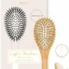 Best Bachca Coffret Madame brosse sanglier nylon, duo de barrettes rondes & pince ivoire