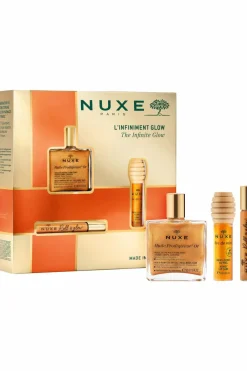 Hot Nuxe Coffret Noël huiles prodigieuses glow avec un soin offert