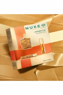 Hot Nuxe Coffret Noël huiles prodigieuses glow avec un soin offert