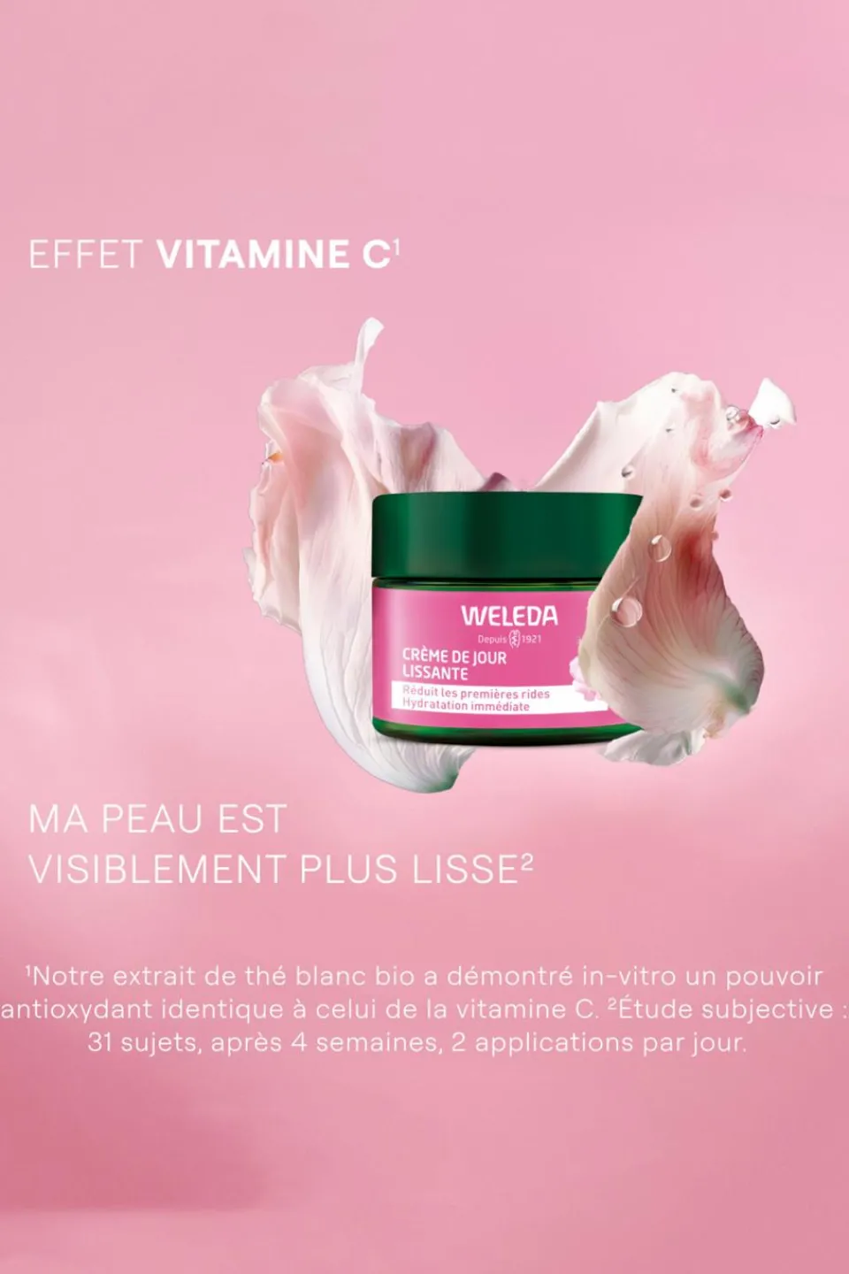 Clearance Weleda Crème de jour lissante rose musquée & thé blanc
