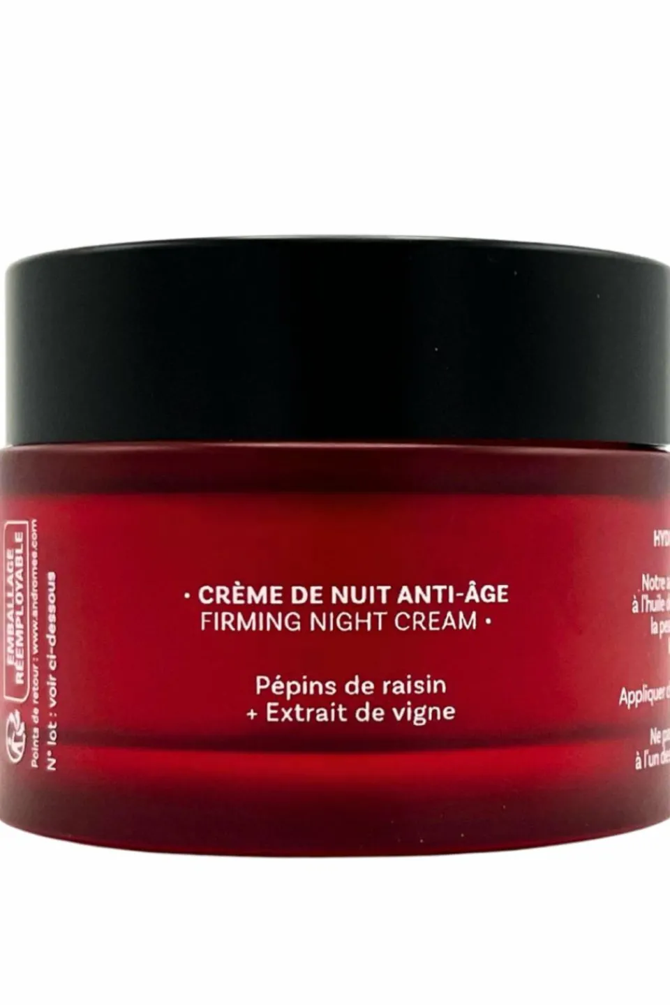 Hot Andromée Crème de nuit anti-âge au raisin et extrait de vigne
