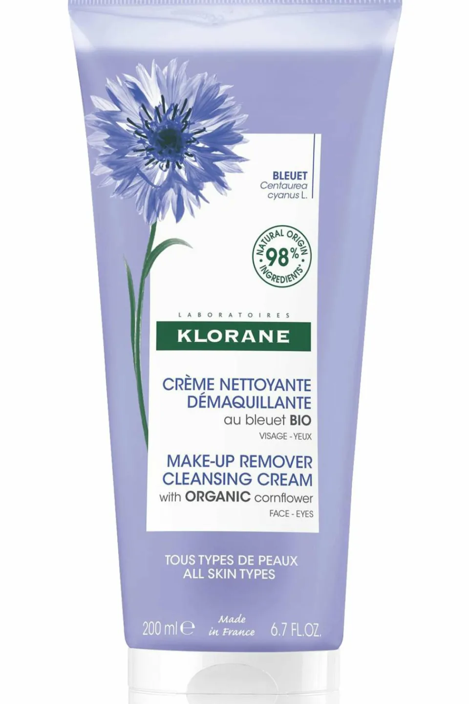 New Klorane Crème nettoyante & démaquillante bleuet