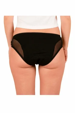 New Jho Culotte menstruelle flux normal plumetis noir