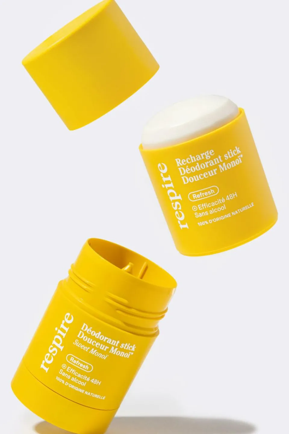 Clearance Respire Déodorant en stick Douceur Monoï rechargeable