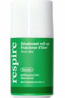 Outlet Respire Déodorant roll-on Fraîcheur d’aloe rechargeable
