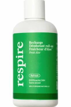 Outlet Respire Déodorant roll-on Fraîcheur d’aloe rechargeable