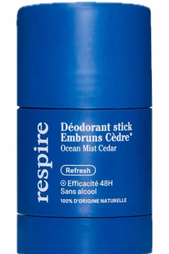 Outlet Respire Déodorant stick Embruns cèdre rechargeable