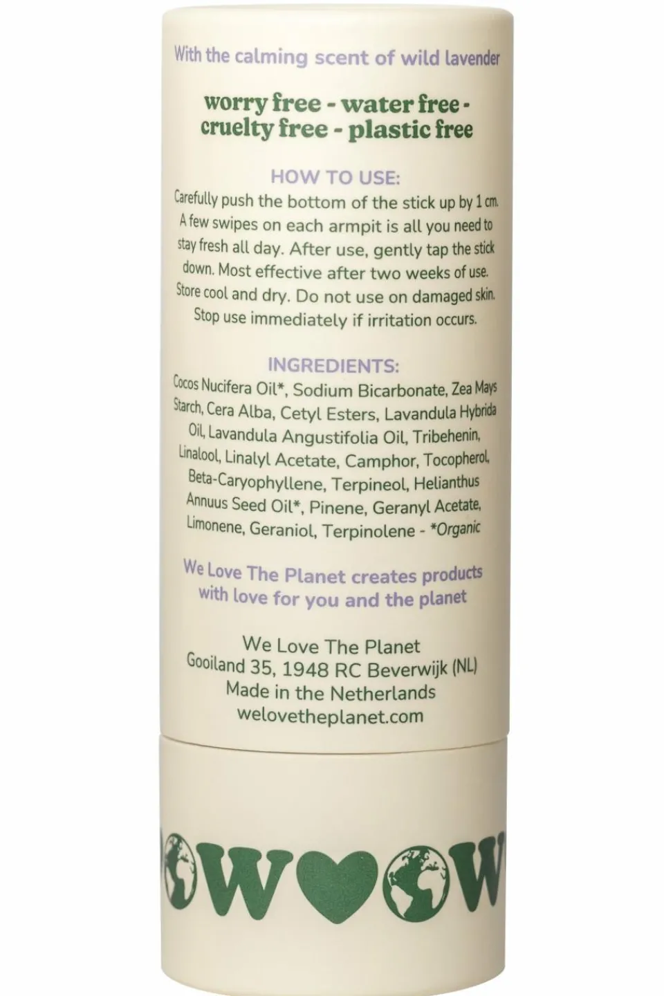 Hot WE LOVE THE PLANET Déodorant stick Wild Lavender