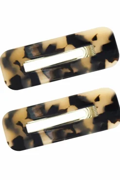 New Bachca Duo de barrettes Ecaille