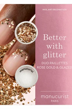 Manucurist Duo de poudre à effet et paillettes Rose Gold edition