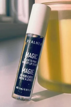 Clearance Realher Encre à lèvres magie de noir à rose