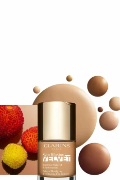 Outlet Clarins Fond de teint effet mat naturel & hydratation Skin Illusion Velvet