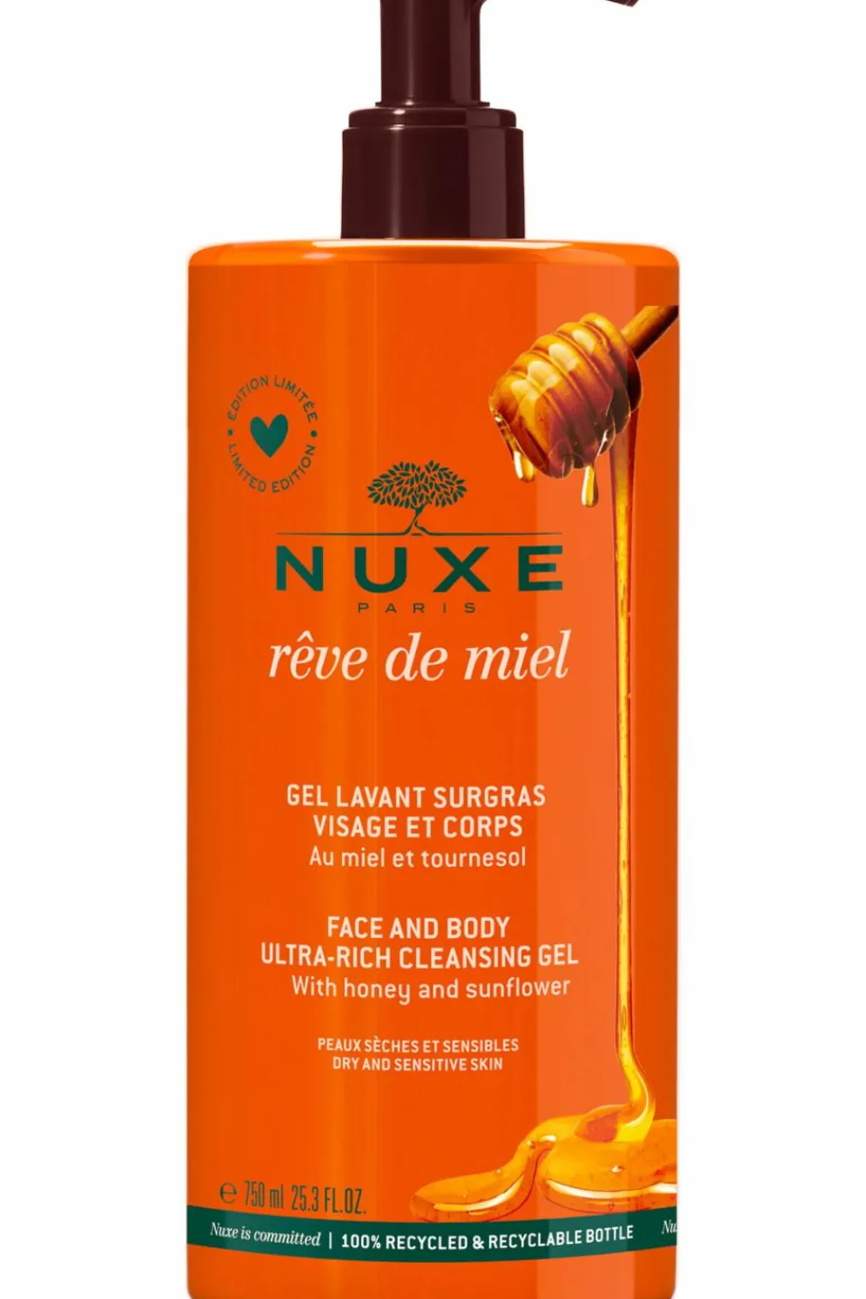Discount Nuxe Gel lavant surgras visage et corps Rêve de Miel® rechargeable