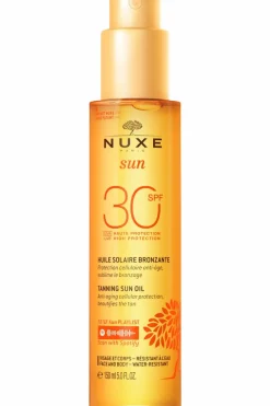 Clearance Nuxe Huile bronzante visage et corps haute protection SPF30 Sun
