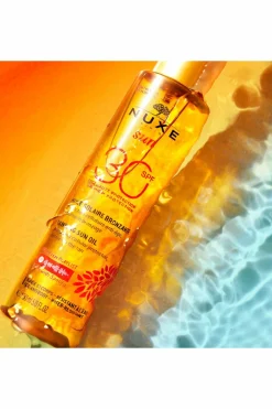 Clearance Nuxe Huile bronzante visage et corps haute protection SPF30 Sun
