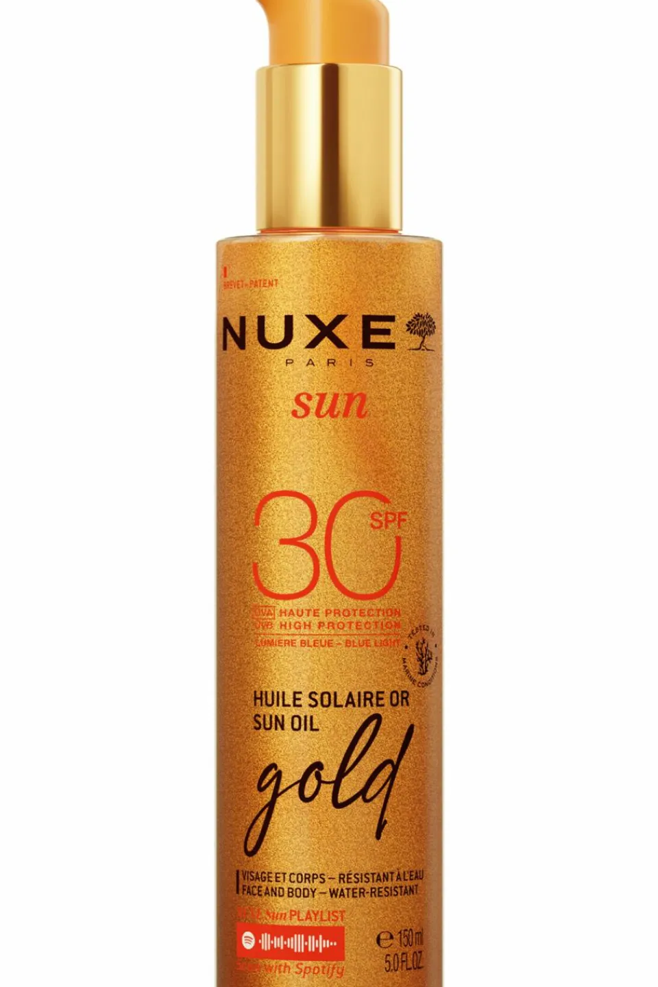 Hot Nuxe Huile solaire or haute protection SPF30 Sun