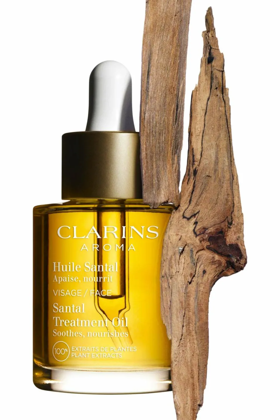 Sale Clarins Huile visage apaisante Santal