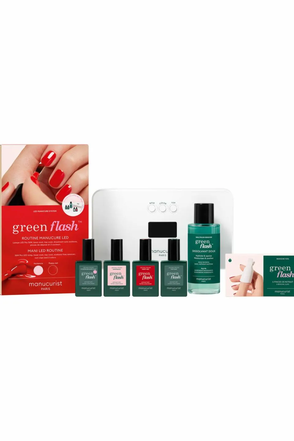 Manucurist Kit manucure pro Green Flash Hortencia & Poppy Red