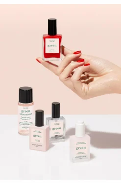 Best Manucurist Kit routine manucure Système Green teinte Poppy Red