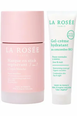 Discount La Rosée Le duo masque en stick et gel-crème hydratant pour les peaux sensibles