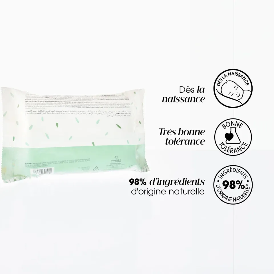 Hot Klorane Lingettes nettoyantes douces