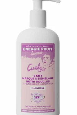 Outlet Energie Fruit Masque capillaire 2-en-1 pour cheveux bouclés au coco & beurre de karité
