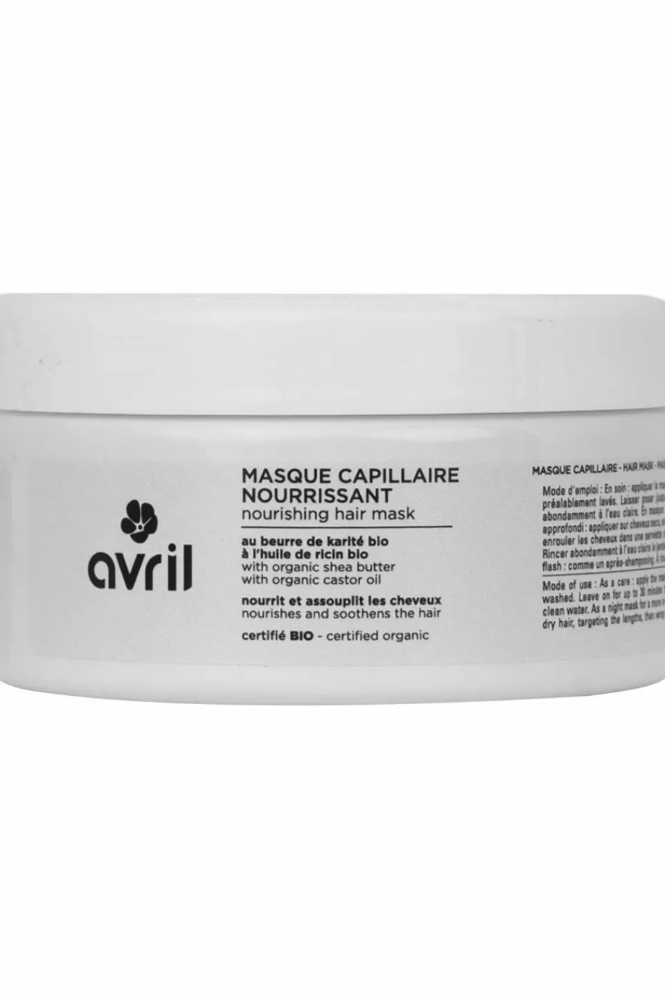 Best Avril Masque capillaire nourrissant bio à l’huile de ricin et beurre de karité