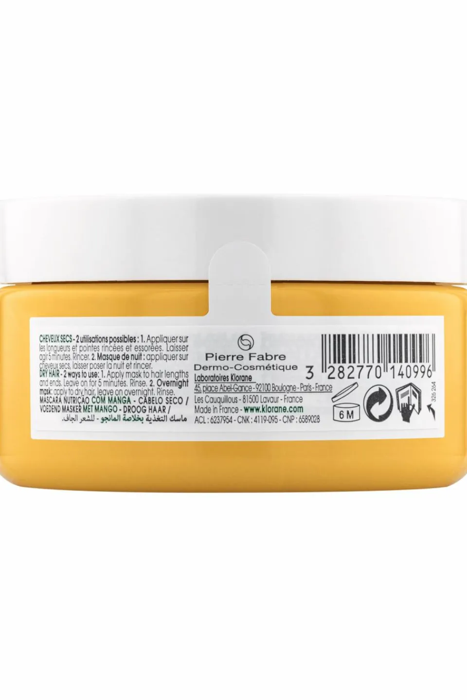 Online Klorane Masque nutrition à la mangue pour cheveux secs