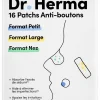 New DR HERMA Patchs anti-boutons 3 formats x 16