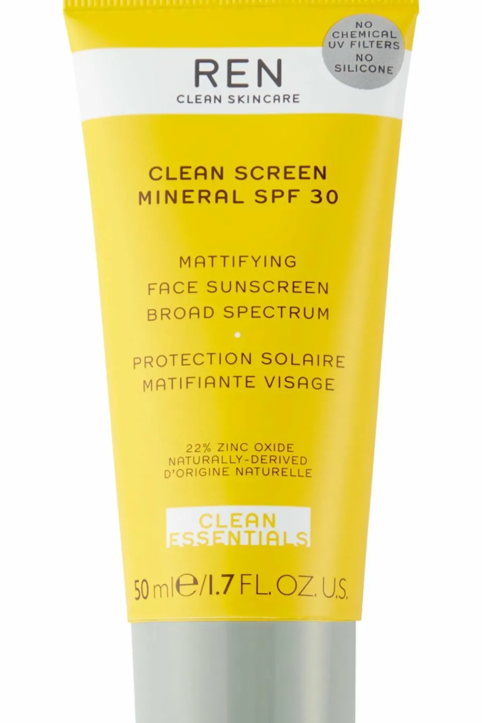 REN Protection Solaire Matifiante Visage SPF 30 Clean Screen Mineral
