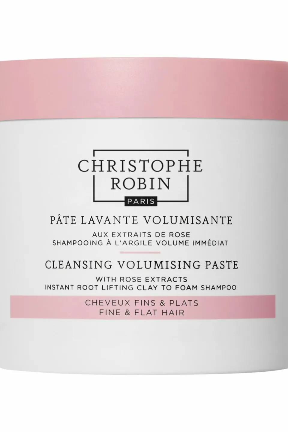 Sale Christophe Robin Pâte lavante volumisante aux extraits de rose