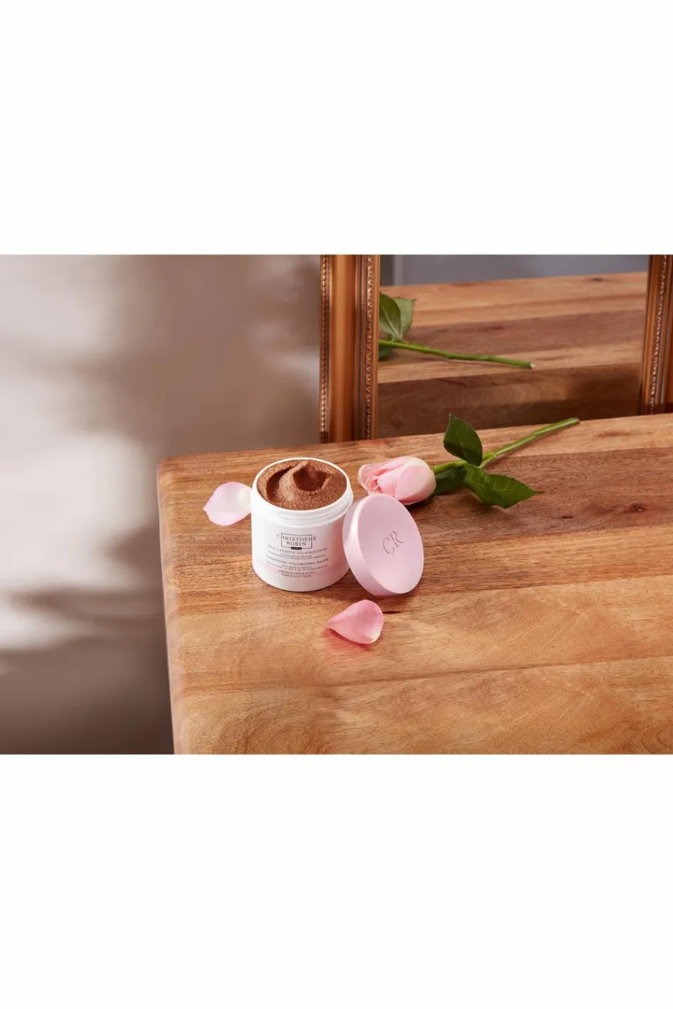 Sale Christophe Robin Pâte lavante volumisante aux extraits de rose