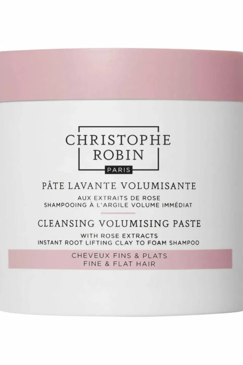 Sale Christophe Robin Pâte lavante volumisante aux extraits de rose