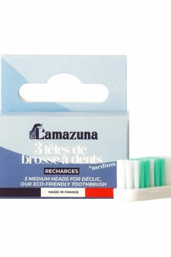 Sale Lamazuna Recharge brosses à dent de 3 têtes Médium