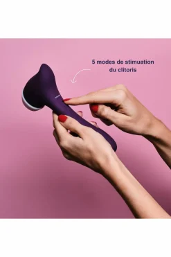 Sale GOLIATE Sextoy 2 en 1 stimulateur clitoridien & vibromasseur The Amazing