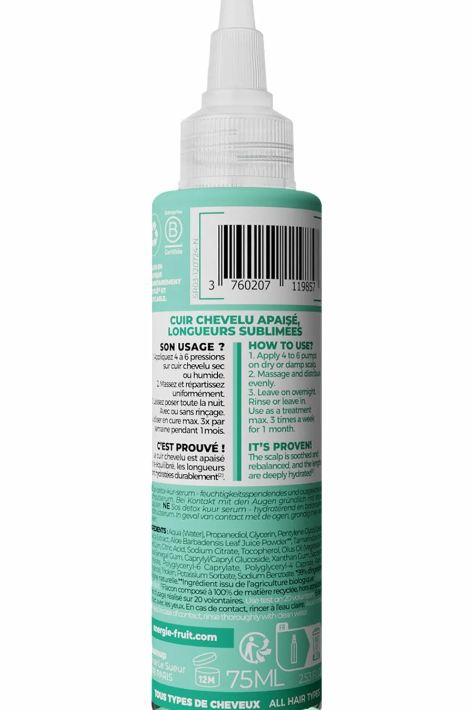 Clearance Energie Fruit Sérum détox cure SOS pour cuir chevelu hydra équilibrant