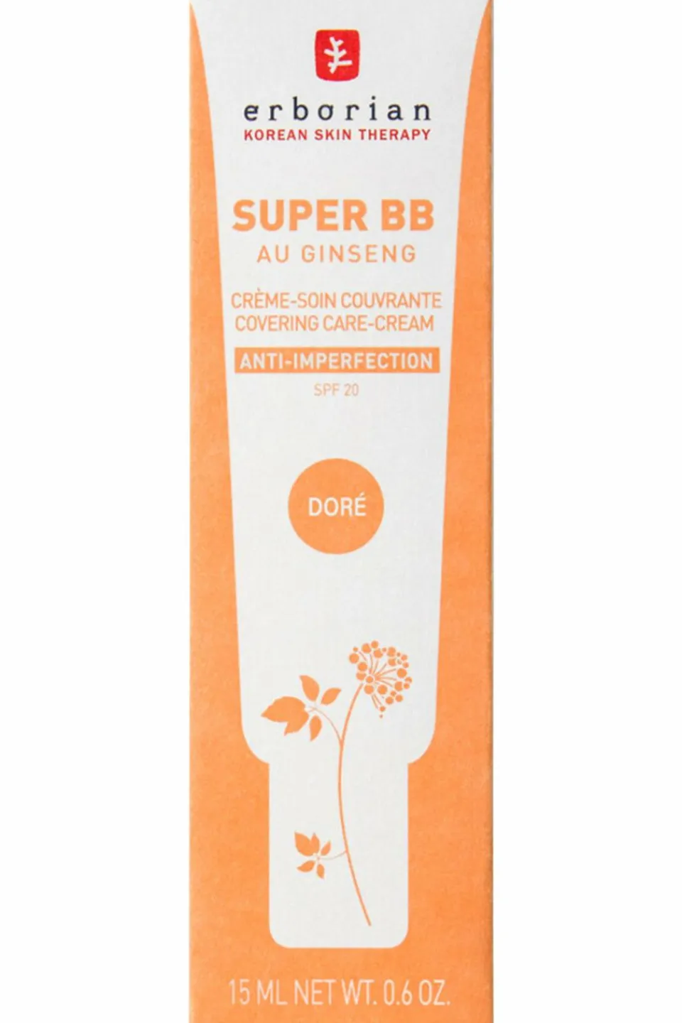 Erborian Super BB Crème couvrante anti-imperfections teinte doré SPF20