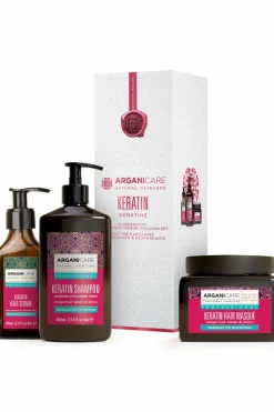 Outlet Arganicare Trio shampoing, masque et sérum réparateurs à la kératine