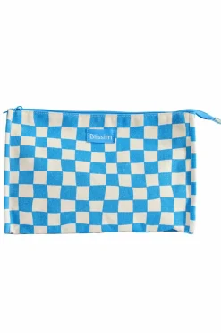 Clearance Blissim Trousse à carreaux bleue & blanche
